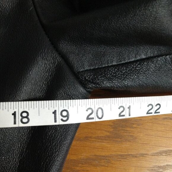 Black Leather Jacqueline Ferrar Jacket Size Large - Picture 9 of 10